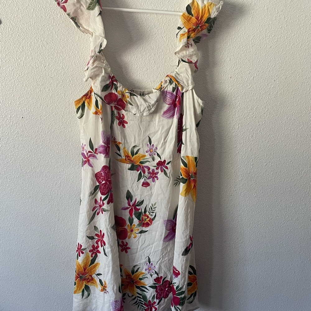 Creme colored floral dress